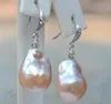 Dangle lustre 1014mm énorme rose Baroque mer du sud perle boucle d'oreille bijoux tempérament irrégulier FineDangle DangleDangle4902070