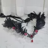 Pinces à cheveux Punk plume couronne gothique avec araignée chauve-souris Aura serpent méduse sorcière mariage discothèque maquillage boule Halloween coiffure