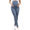 Leggings da donna Gravidanza Vita alta Skinny Maternità Vestiti Donne incinte Supporto per la pancia Leggins lavorati a maglia Pantaloni modellanti per il corpo Pantaloni