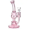 8 Inches Mixed Color New Design Bubbler Glass Oil Burner Hookahs glass bongs Water Pipe Smoking Pipes Dab Rig