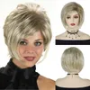 Haar Pruiken Synthetische Blonde Pruik met Pony Kort voor Vrouwen Natuurlijke Rechte Zachte Bob Dames Dagelijks Cosplay Lolita 240306