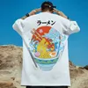 Homens camisetas Camisetas para homens 3d japonês lamian macarrão impressão roupas masculinas rua harajuku manga curta oversize t-shirt casual o-pescoço teesl2402