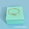 Hot tiffay Round Key Bracelet with Diamond Opening s925 Sterling Silver Fashion Trend Personalized Female 2BBB