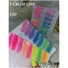 Vernis à ongles réfléchissant paillettes paillettes gel couleur néon FL Erage pigment art manucure tremper émail vernis UV 230712 livraison directe Dhq5C