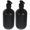 Płynna dozownik mydła pusta prasa butelki z plastikową ręką szampon naczynia do napełniania butelka Czarna