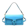 2024 quare bag flip over shoulder bag solid color chain genuine leather high-quality and large capacity