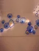 Handblåst glaslampa chihuly murano väggdekor konst blomplattor blå bärnsten färg liten monterad scnce 10 till 16 tum5059040