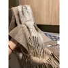 Шарфы Rjcc, осенне-зимний классический жаккардовый кашемировый шарф с кисточками, удобный и теплый утолщенный женский платок из овечьей шерсти в тон, подходящий по цвету