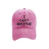 볼 캡 2024 Black Lives Matter Cap I Breathe Letter Baseball Hat Panama 여름 야외 태양을위한 여자 남자 여자