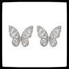 Studörhängen örhänge Lämplig för alla tillfällen Glänsande fjäril Fina smycken Fashion Accessories Vackert Zircon