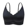 Reggiseni Top Reggiseno da donna sexy senza cuciture senza bordi raccolti supporto morbido Sport Bella biancheria intima da donna con coppa fissa sul retro