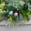 Decorative Flowers Easter Pendants With Colored Egg And Mixed Twigs Spring Garland Garlands Cloth Creative Doll Foam Plastic Cute Hanging