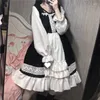 Robes décontractées Japon Style Victorien Lolita Dresse Femmes Hors Épaule Chemises En Mousseline De Soie Doux Rose Fraise Robe Robe Filles Gothique Cosplay