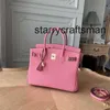 Totes äkta läderhandväska L Girls Heart Pink Lychee Grain Real Leather Bag Top Layer Cow Leather Handbag Mini Small Bag Womens Bag Trend