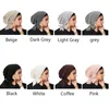 Ethnic Clothing Pre-Tied Muslim Women Hijab Bonnet Ruffle Solid Color Turban Chemo Cap Hair Loss Hat Mujer Islamic Cancer Headwear Scarf