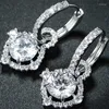 Серьги-гвоздики 2024, роскошные серебряные серьги в Корейском стиле для женщин, подарок на годовщину, ювелирные изделия, оптовая продажа Moonso E5826
