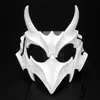 Masques de créateurs Anime Dragon Dieu Squelette Demi-Masque Masque Cosplay Masque Animal Unisexe Halloween Bal Carnaval Accessoires de Fête