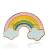 Pines, Broches Rainbow Clouds Esmalte Pin Broches Blancos Bolsa para niños Ropa Solapa Insignia Tiempo Broche para niños Niñas Moda Jewelr Dhl2P