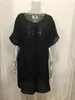 Mulheres algodão linho blusa longa verão manga curta sólido botão blusa casual camisa vintage oversized S-8XL fyy1071 240229