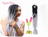 Ombre bluegreypinkblue jumbo braiding hair synthetic two tone color JUMBO BRAIDS bulks extension cheveux 24inch ombre box braid7568269