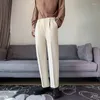 سروال الرجال الربيع/الصيف بدلة صغيرة فضفاضة ولف Instagram Hong Kong على مستقيم الساق على نطاق واسع السحب بانت