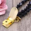 Brooches Sweater Clip Creative Pearls Golden Duckbuckle Cardigan For Dress Clothes (Black)