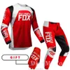 2022 Dirt Mofox Mtb Jersey Pantolon Dişli Seti MX Combo Motosiklet Kıyafet Motokros Yarışı Enduro Suit Erkek Off-Road Moto Eldiven Kitleri