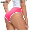 Shorts Women Femme Summer Midrise Elastyczny pasek biały krawędź Booty Yoga Shorts Hip Hop Gym Trening Fitness Dance Party