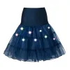 kjol led tutu kjol svängande rockabilly petticoat underskirt crinoline fluffy pettiskirt för bröllop retro vintage tyll kjol