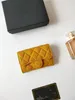 2024 CF أصلي جودة عالية الجودة مصمم فاخر للأزياء محفظة نساء Womens Clutch Bag Crex Card Purse Envelope Wallet with Box Dust Facs