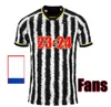 Fans Soccer Jerseys 22 23 24 Home Away Milik Di Maria Vlahovic Kean Pogba Chiesa McKennie Locatelli Football Shirt 2023 2024 Kits Men Unifor Juventus