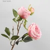 Decorative Flowers Wreaths Instagram style 3head Princess Rose simulation flower bouquet held in hand European style arrangement of flowers home decoration flowe