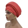 Glitzernde Plissee-Damen-Turban-Kappe, elegante afrikanische Auto-Gele-Headtie, weibliche Kopfwickel, Nigeria-Party-Kopfbedeckung, Turbante 240227