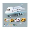 Kits de construção de modelo Lepin Modelo Avião Música História Simação Avião Brinquedo de moda para crianças Bloco de construção Aeronaves de tamanho grande Passageiro Airl Dhjwk