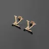 Luxury Stud Designer Märke L Small Stud 316L Rostfritt stål 18K Gold Rose Silver Women Letter Engraving Earrings Girls Wedding Jewelry Wholesale 240306