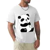 Polo da uomo T-shirt Panda Neri Personalizzati Personalizzati Progetta le tue magliette da uomo in edizione personalizzata