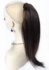 Coda di cavallo per capelli umani con coulisse lunga dritta 4 Clip indiana vergine grezza marrone scuro nelle estensioni per donne nere Pony regolabile Ta5680078