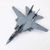 ダイキャストメタル1/100スケールUS F-14D F14 VF-31 TOM CAT MIRITURAL AIRCRAFT MODEL COLLECTION変数変動モードファイターモルデルトイ240223