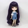 ICY DBS Blyth Boneca bjd corpo articulado pele branca rosto fosco BL169 cabelo roxo 30cm 240226