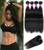 Peruvian Virgin Straight Hair With Stängning Alla mänskliga hårbuntar med stängning Staka peruansk hårspetsstängning3017285