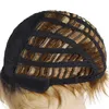 Perruques de cheveux synthétiques courtes droites maman perruque avec frange Blonde mélange brun couches quotidien Cosplay fête coiffure naturelle 240306