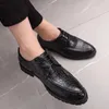 Scarpe eleganti da uomo Oxford a punta piatta da ufficio formale marrone chiaro nero