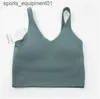 2023YOGA Outfit Lu-20 U Type Back Align Tank Topps Gymkläder Kvinnor Casual Running Naken Tight Sports Bh Fitness Beautiful Underwear Vest Shirt JKL123 Size S-XXL HDG2