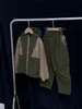 Designer crianças exército verde roupas esportivas conjuntos crianças carta com capuz manga longa jaqueta com zíper com calças 2pcs 2024 primavera crianças roupas casuais s1151