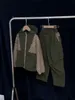 Designer bambini verde militare vestiti sportivi imposta bambini lettera con cappuccio giacca a maniche lunghe con cerniera con pantaloni 2 pezzi 2024 primavera bambini abiti casual S1151