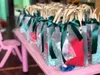 Sacs cadeaux en plastique Semi-transparent avec poignée marron, 10 pièces, emballage de mariage, sac à main d'anniversaire, cadeaux de fête, emballage PP 240223