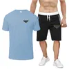 المصمم الصيفي للرجال T Shirt Tracksuits عارضة أقصر الرجال الرياضة بدلة كرة السلة Tshirtshorts مجموعة فاخرة العلامة التجارية رجالي TIRT الملابس