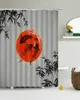 Shower Curtains Waterproof Bath Chinese Style Ink Painting 180200cm Bathroom Screen Printed Curtain Home Decor4219883