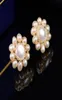 Kolczyki żyrandolowe Dangle Pearl For Women Ear Studs 925 Srebrny vintage kamienie kamienne biżuteria moda prawdziwe białe akcesoria N9904692