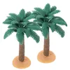 Flores decorativas 2 Pcs PVC Simulação Cactus Cena Layout Modelo Modelos Mini Árvores Em Miniatura Palm Sand Table Falso